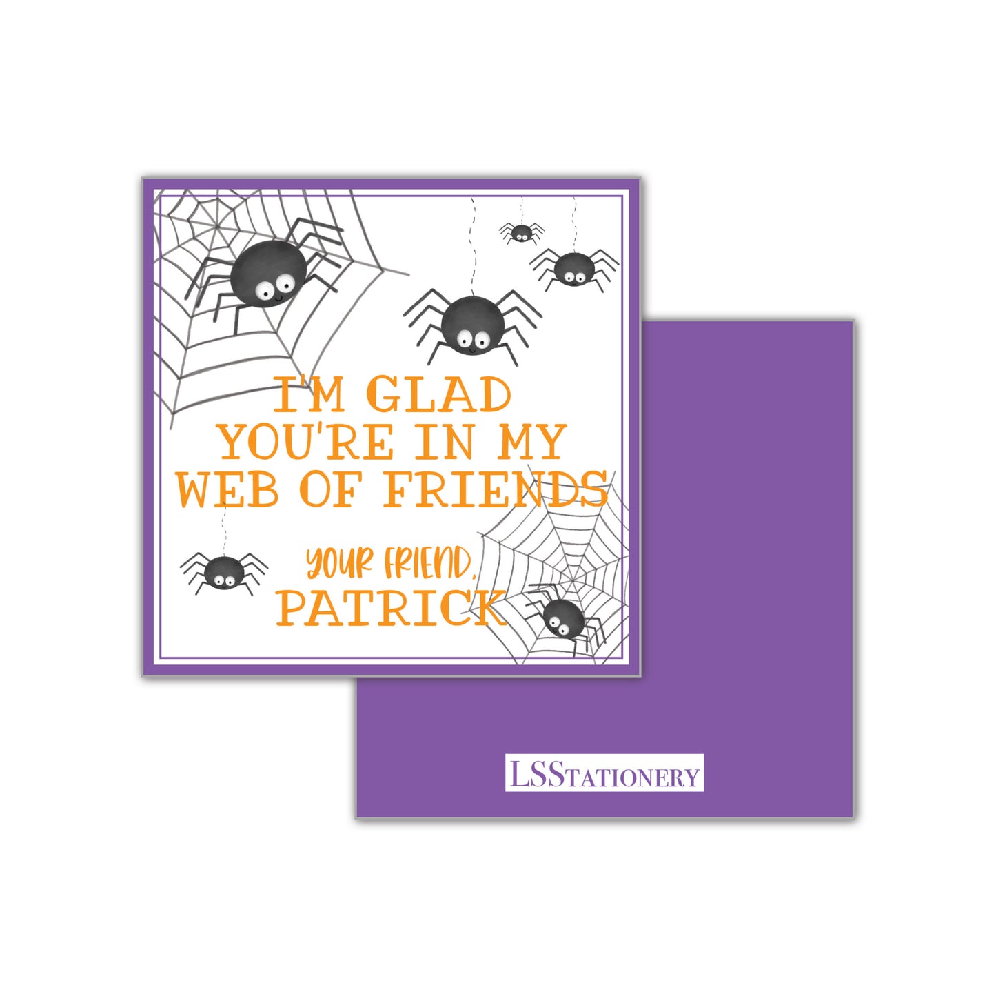 Web of Friends - purple Gift Tag
