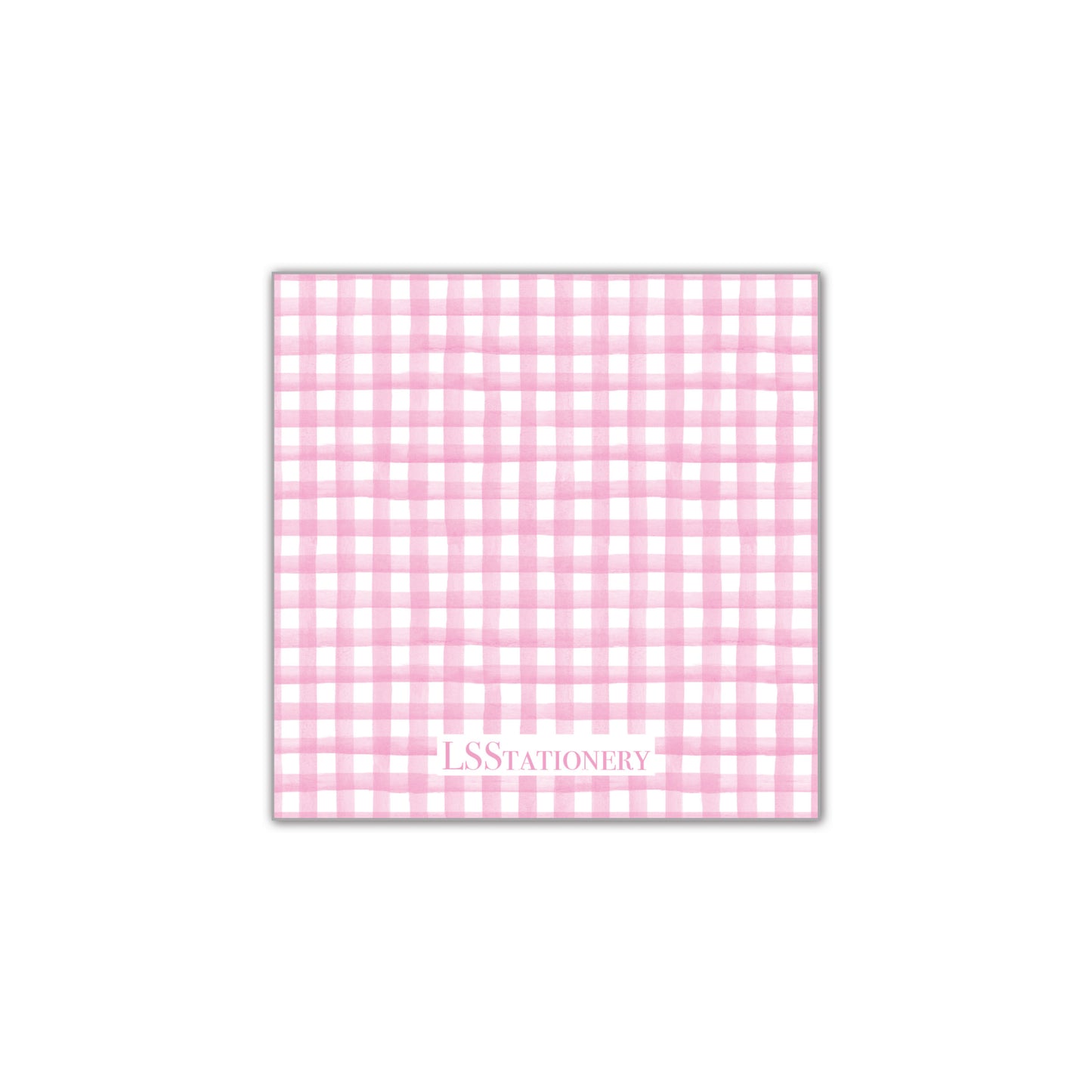 Hanging with You - pink gingham Gift Tag