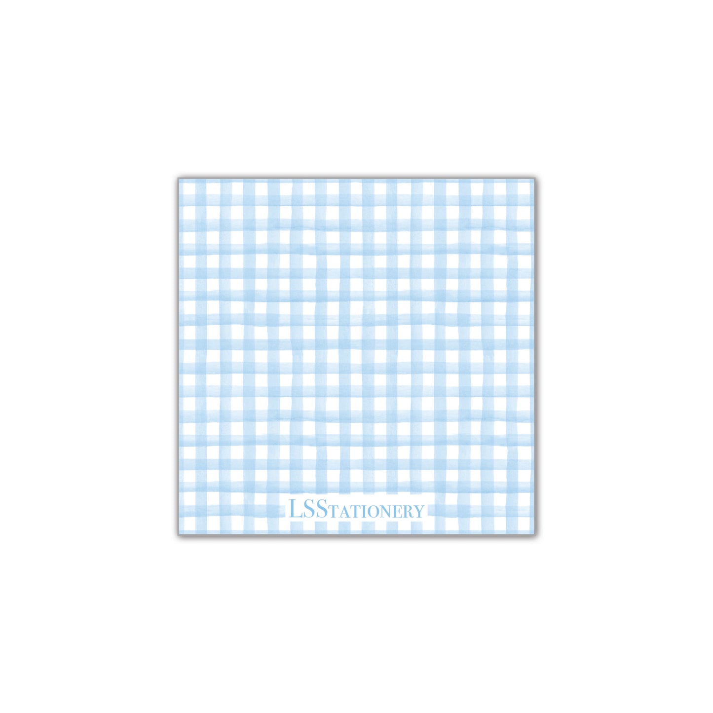 Boo- blue gingham Gift Tag