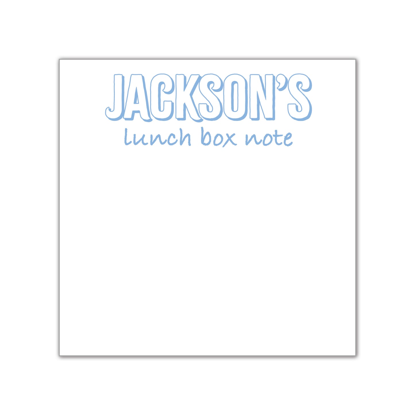 Blue Lunch Box Notes Notepad
