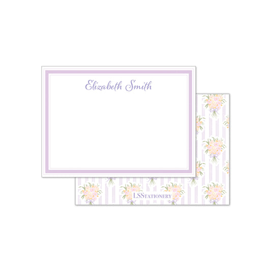 Lavender Bouquet Border Notecard