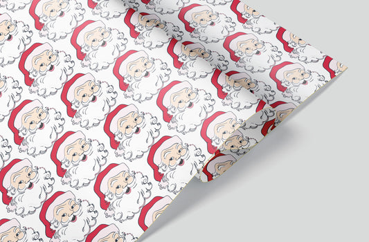 Red Santa Wrapping Paper Pre-Order