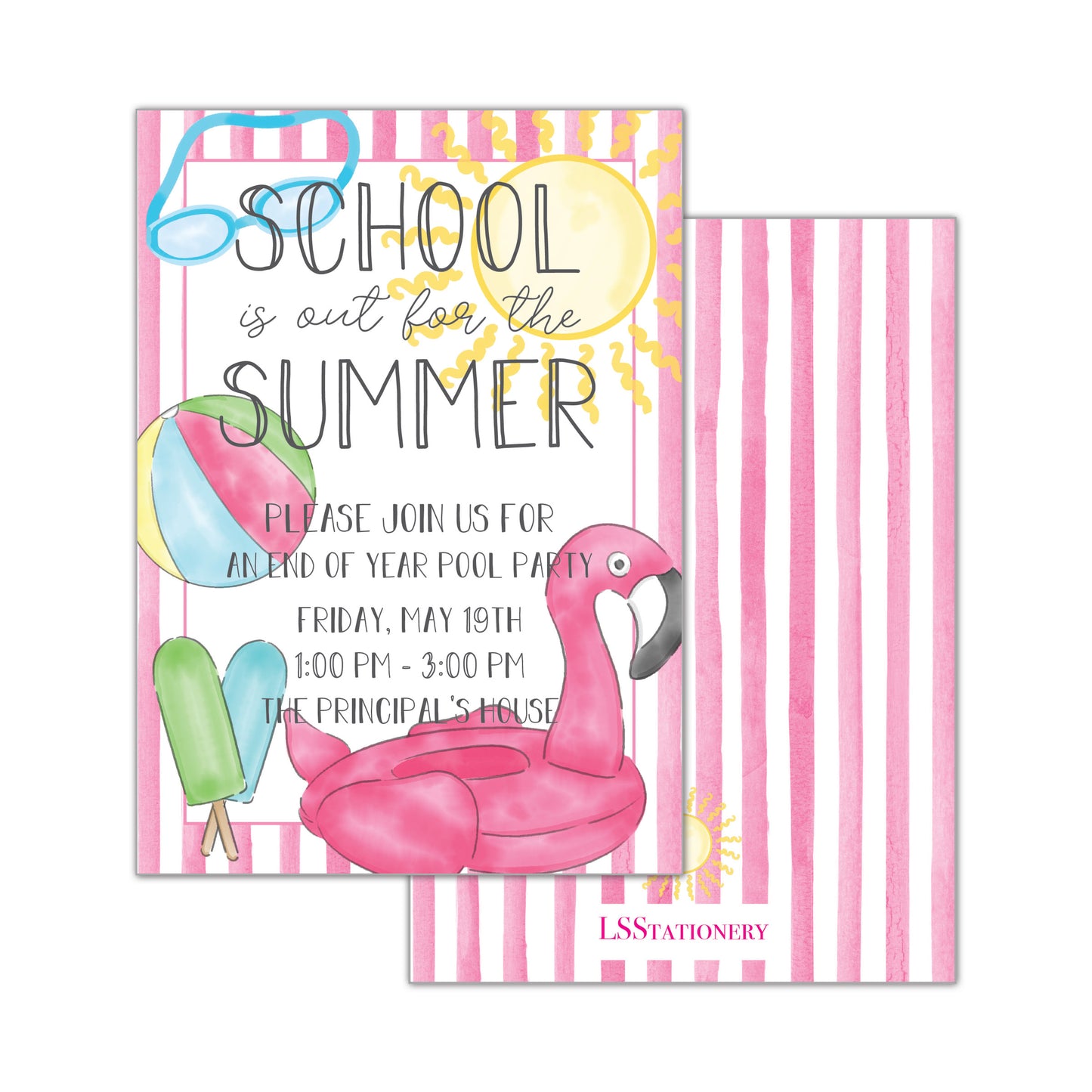 School is Out Invitation