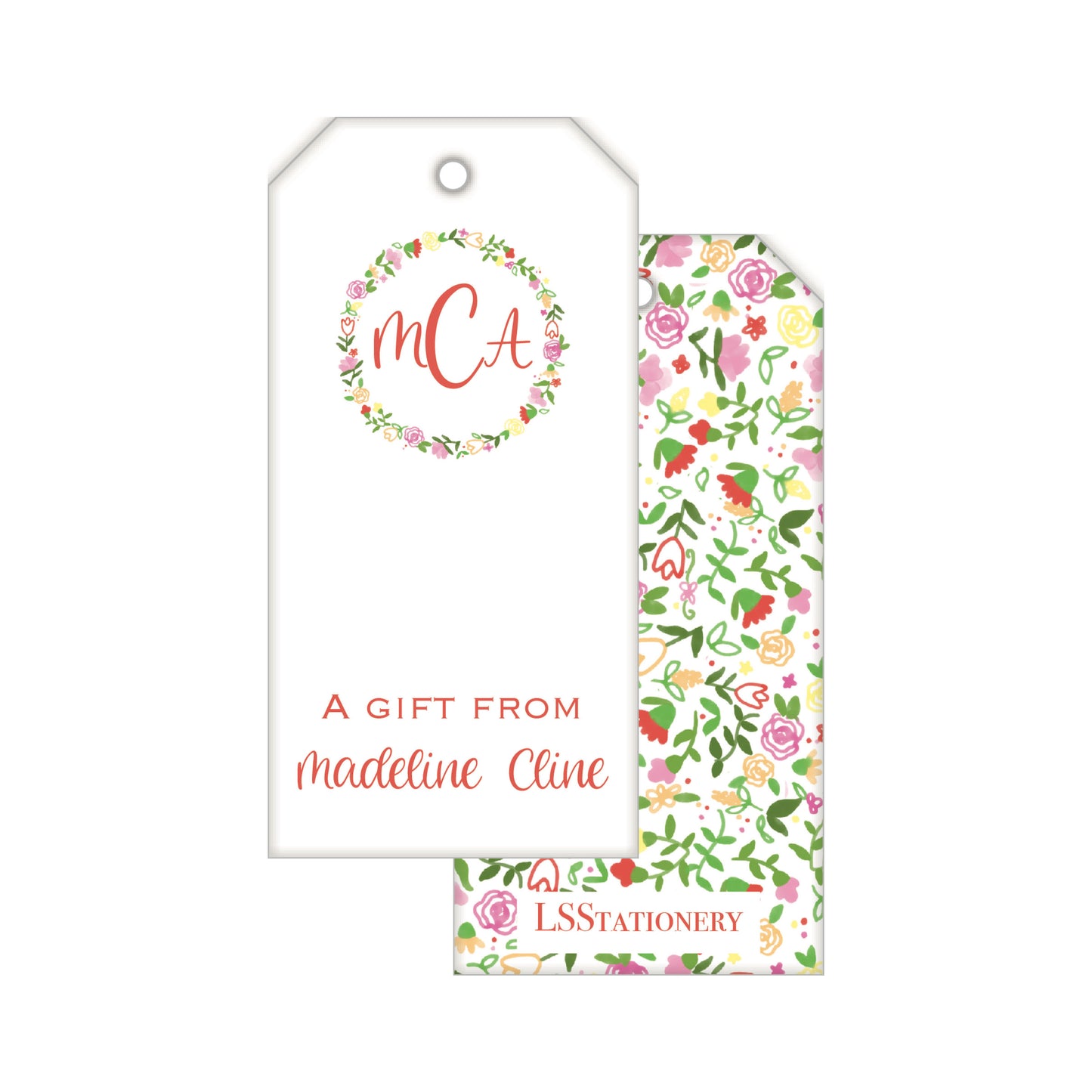 May Flower Wreath Gift Tag